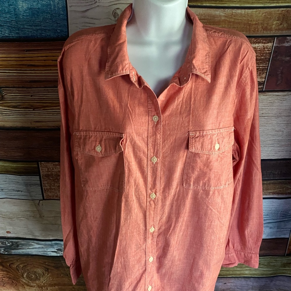 Old Navy Coral Long Shirt